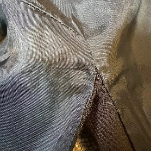 Vintage Giorgio Armani Le Collezioni Black Shift Dress Size 4 Short Sleeve - Picture 6 of 6